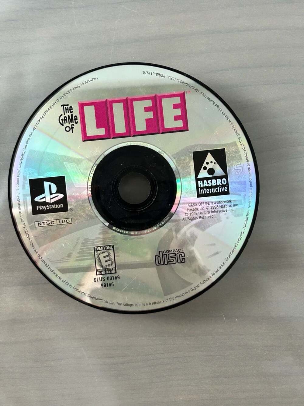 The Game of Life PS1 PlayStation 1 1998 Disc Only Hasbro Interactive Untested